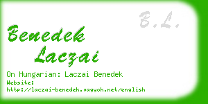 benedek laczai business card